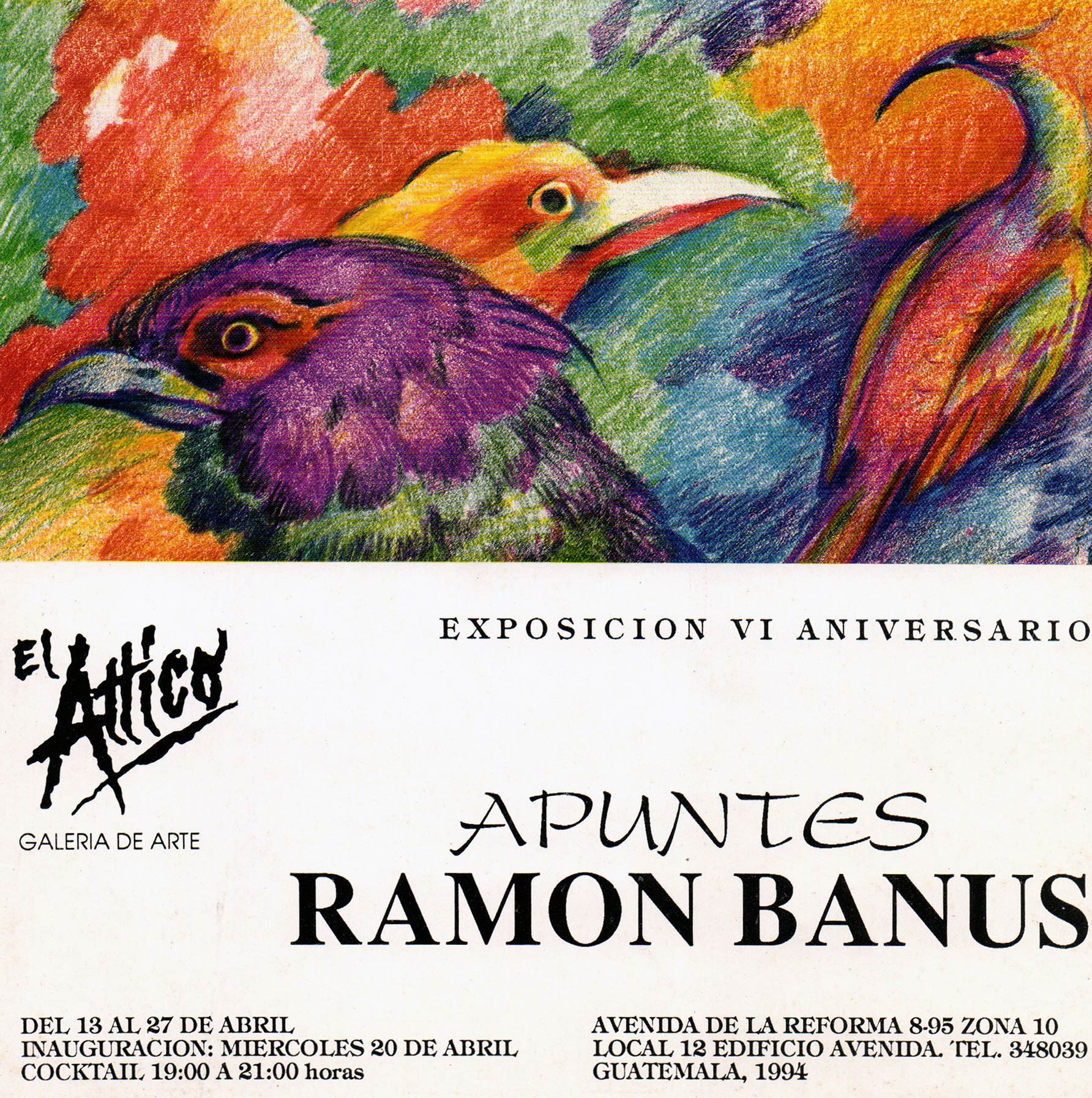 Invitación o fotografía: Galería El Attico, 1994