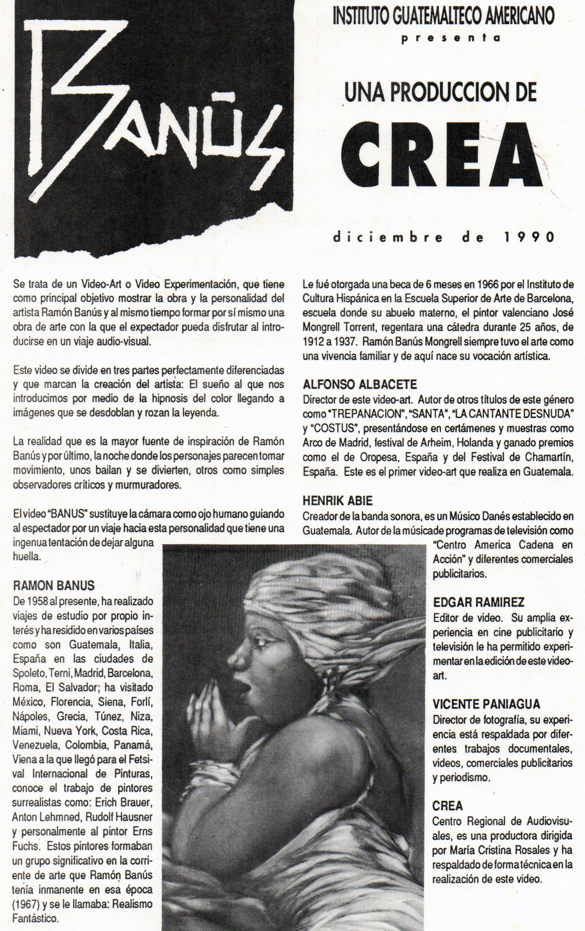Invitación o fotografía: Instituto Guatemalteco Americano (IGA), 1990