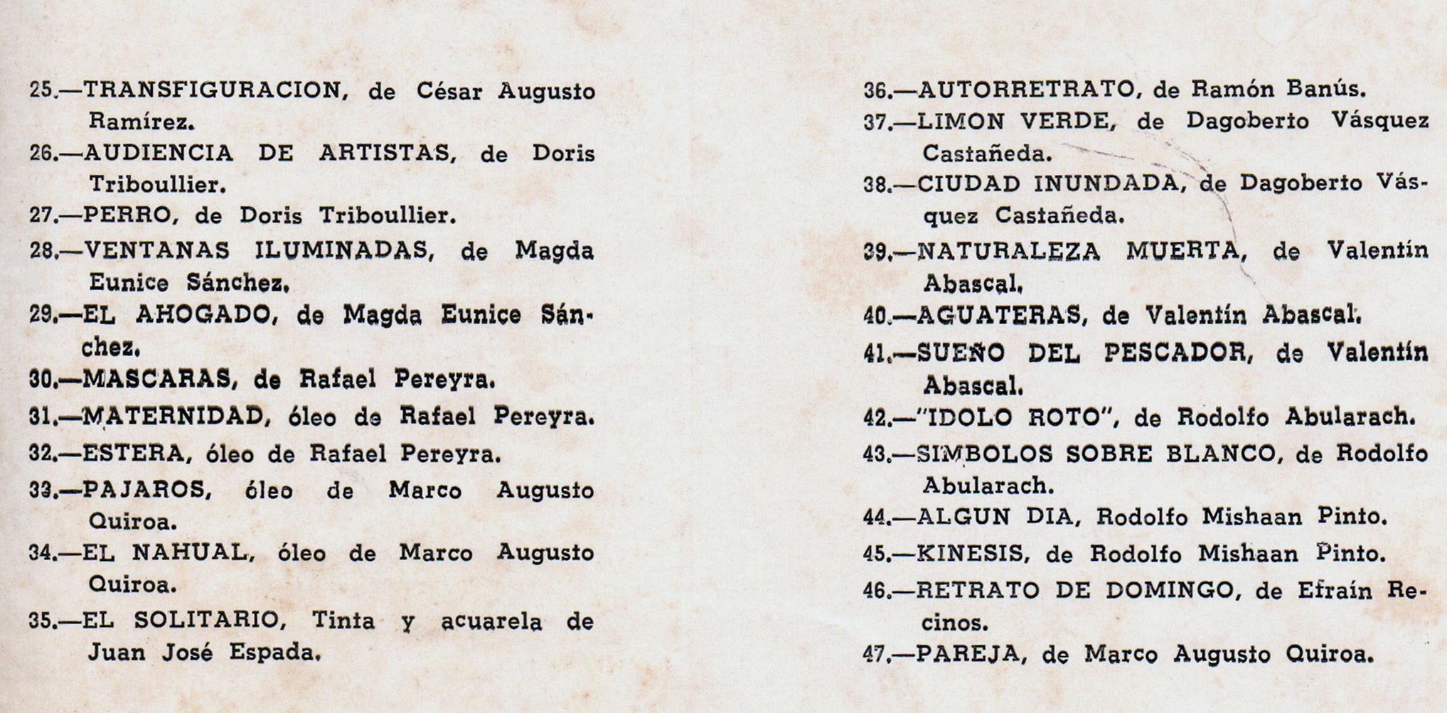 Invitación o fotografía: Salón de Exposiciones de Artes Plásticas, 1961