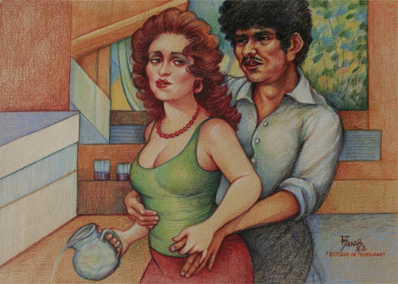 Agua derramada, Técnica mixta, 1988
