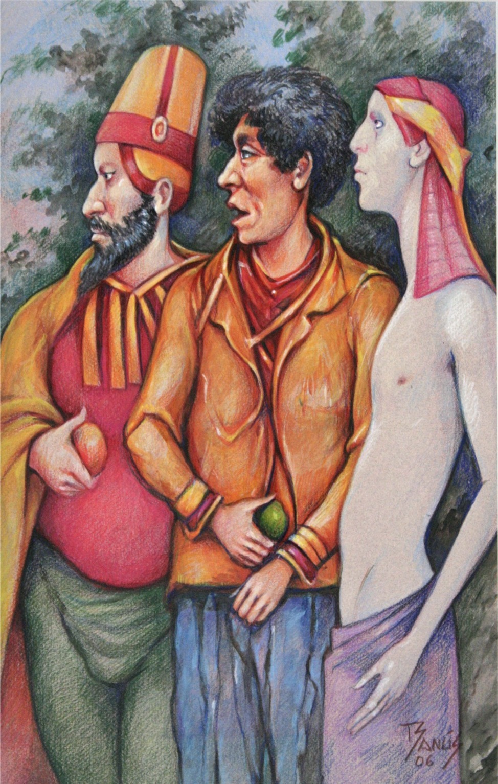 Tres destinos, Técnica mixta, 2006
