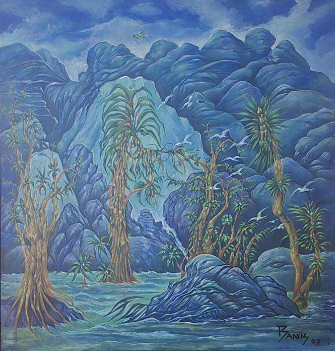 Montañas azules, Óleo en canvas, 2007