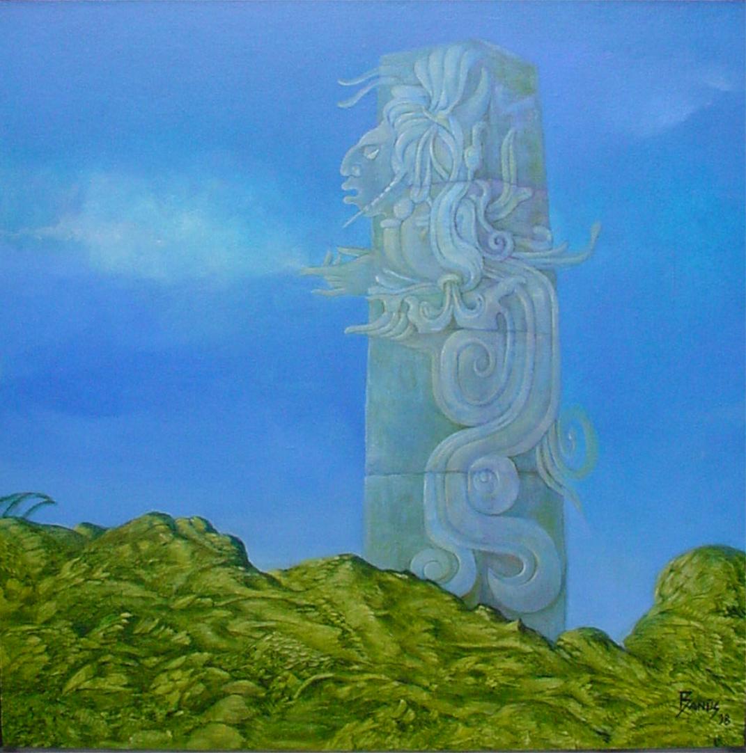 Voz de ayer, Oil on canvas mounted on Masonite, 1998